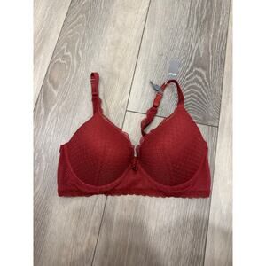 Aerie Burgundy Plunge Bra 36 D NWT
